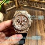 Copy Hublot Classic Fusion Rose Gold Diamond Arabic Numrerals Dial Watch